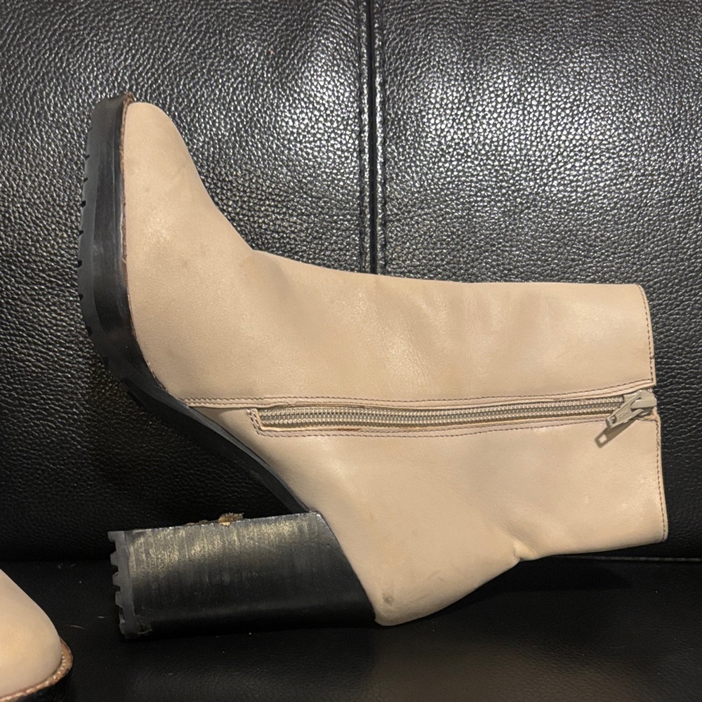 Design Lab Lord & Taylor Beige Ankle Boots - Picture 5 of 6